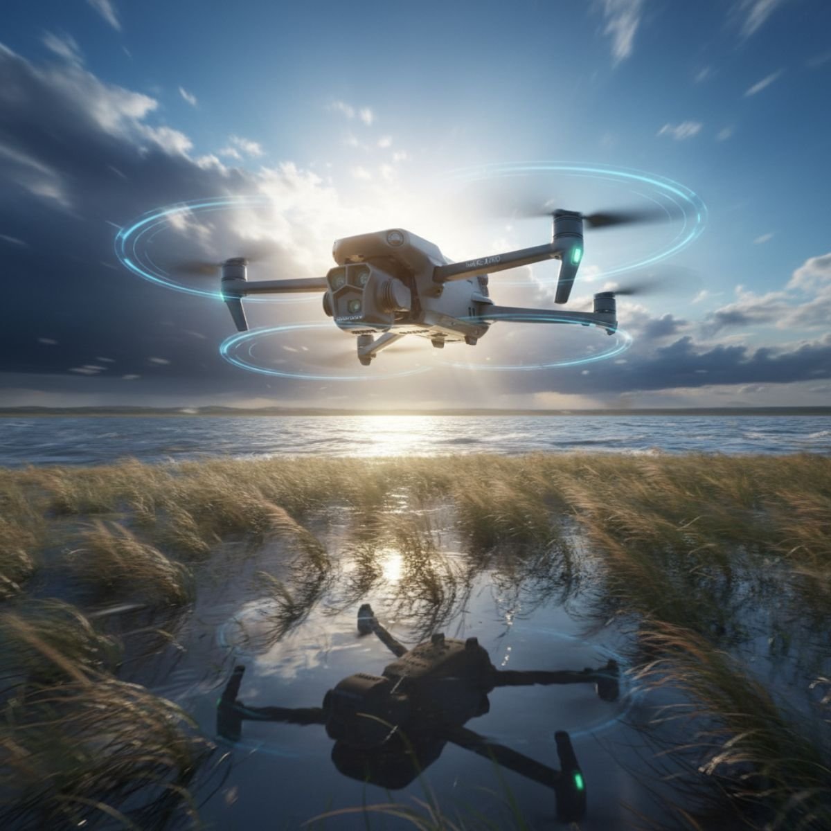 Stable drone in flight