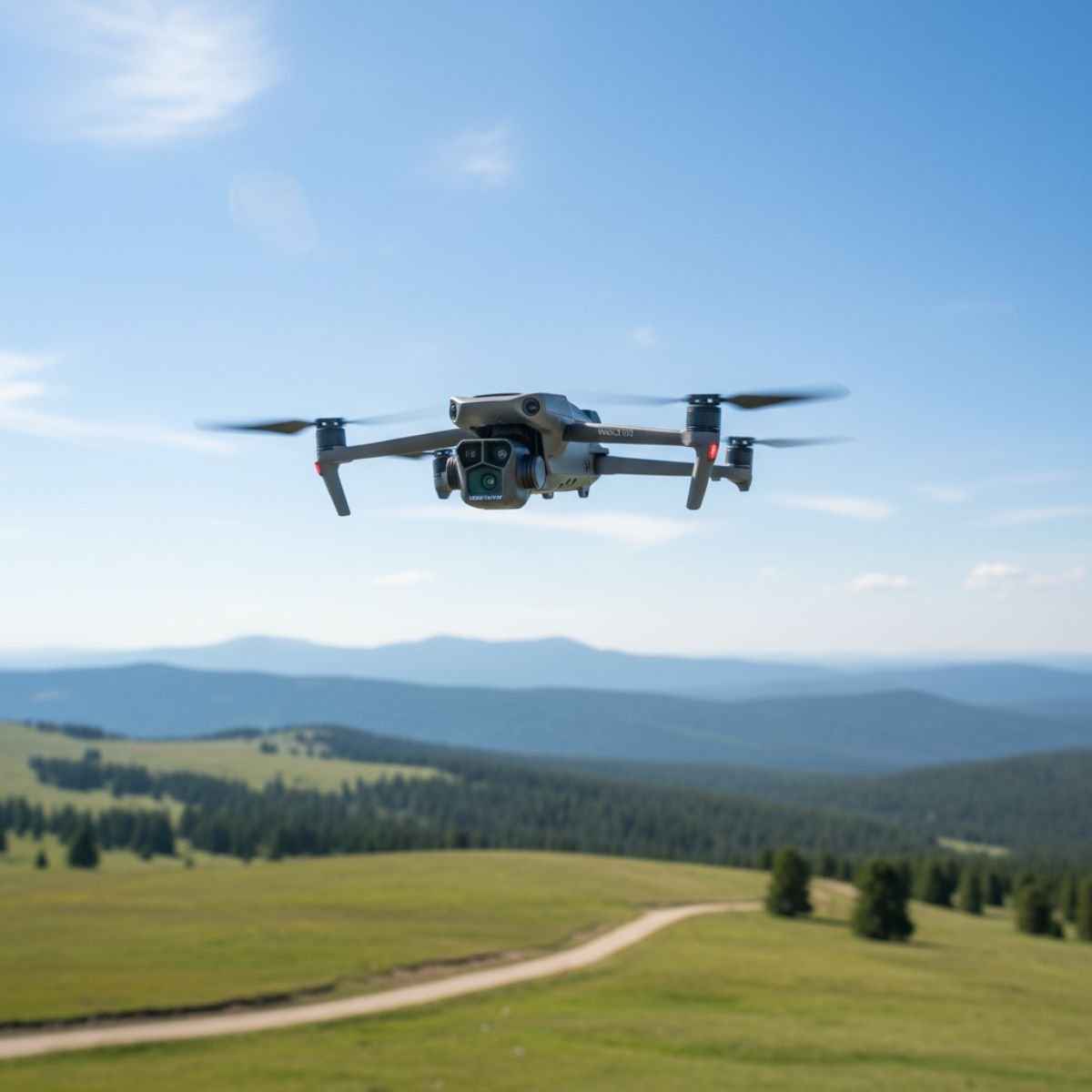 Aerial footage over a lake